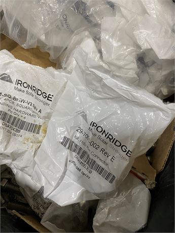 Ironridge rail connectors and various bolts